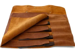 ORYOKI Messer-Tasche, Leder, Cognac