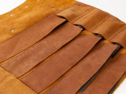 ORYOKI Messer-Tasche, Leder, Cognac