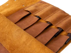 ORYOKI Messer-Tasche, Leder, Cognac