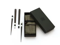 ORYOKI Premium Essstäbchen Motte-iku, teilbar, Ebenholz
