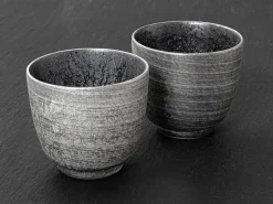 ORYOKI Sake Becher, Silber, 2er Set