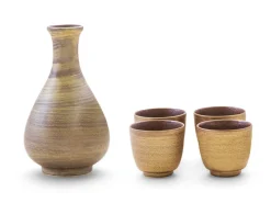ORYOKI Sake Set Gold, 1 Karaffe, 4 Becher