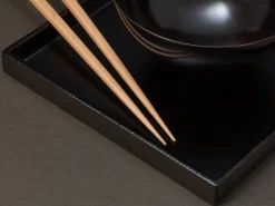 ORYOKI Serviertablett Urushi kuro tamenuri