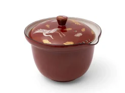 ORYOKI Shiboridashi Teekanne Akaji Kingin Tsuru, 230 ml