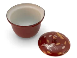 ORYOKI Shiboridashi Teekanne Akaji Kingin Tsuru, 230 ml