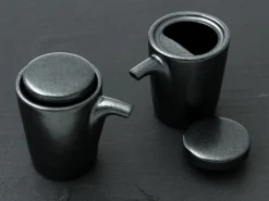ORYOKI Sojasoßenkännchen, Porzellan schwarz