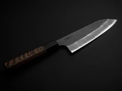 ORYOKI SPG2 Kuroshiage Tsuchime Santoku 180mm, Wenge Handle