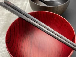 ORYOKI Suppenschale, Reisschale Sensai, Urushi rot