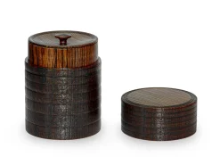 ORYOKI Teedose Urushi Nuri, Holz, braun