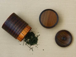 ORYOKI Teedose Urushi Nuri, Holz, braun