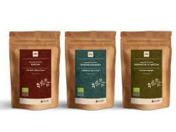 ORYOKI Tee Geschenke: Grüner Tee Gyokuro Kusanagi, Genmaicha 'n' Matcha, Kukicha, Bio