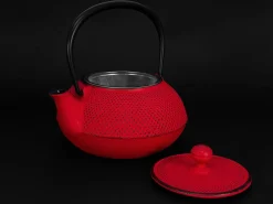 ORYOKI Teekanne Gusseisen Arare, Typ 7, 0,9 L, rot