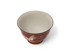 ORYOKI Teeschale Akaji Kingin Tsuru, 50 ml