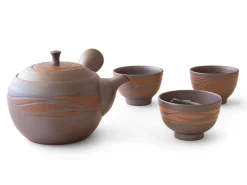 ORYOKI Teeservice Akebono Ryusen, Banko Yaki, 4-teilig