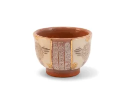 ORYOKI Teeservice Shiboridashi Shino Hanamishima, 3-teilig