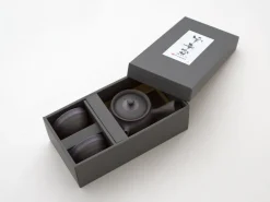 ORYOKI Teeservice Shu Hira Murasakinakaobi, 3-teilig