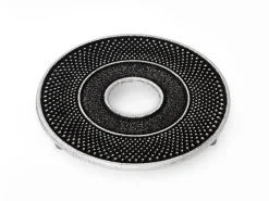 ORYOKI Untersetzer Iwachu Arare, Ø 13.5 cm, Schwarz-Silber