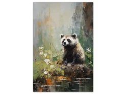 ORYOKI Wandbild Dobutsu #4, japanische Tiere, farbig 2:3