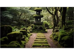 ORYOKI Wandbild Nihonteien #1, japanischer Garten, farbig, 16:9