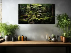 ORYOKI Wandbild Nihonteien #2, japanischer Garten, farbig, 16:9