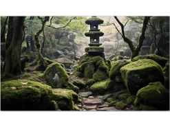 ORYOKI Wandbild Nihonteien #4, japanischer Garten, farbig, 16:9
