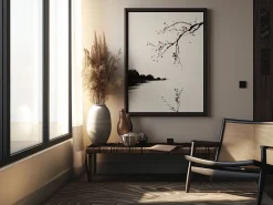 ORYOKI Wandbild Wabi Sabi Sakura #1, farbig 3:4