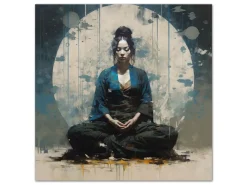 ORYOKI Wandbild Zazen #1, japanische Meditation, farbig, 1:1
