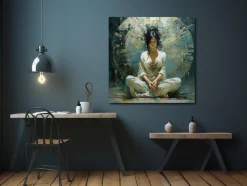 ORYOKI Wandbild Zazen #2, japanische Meditation, farbig, 1:1