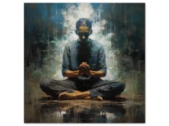 ORYOKI Wandbild Zazen #4, japanische Meditation, farbig, 1:1